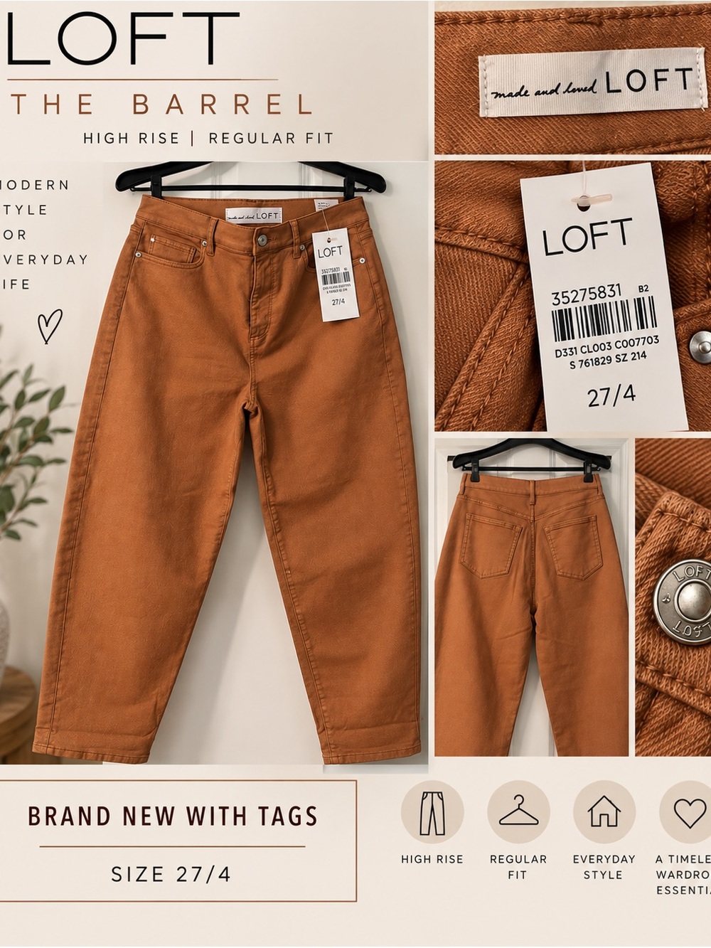 LOFT The Barrel High-Rise Jeans “Made and Loved”